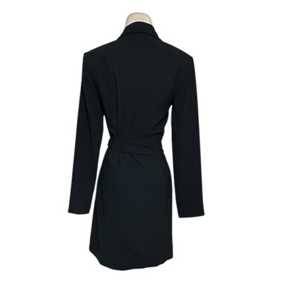 Zara black long sleeves mini wrap dress size XS - Picture 12 of 14
